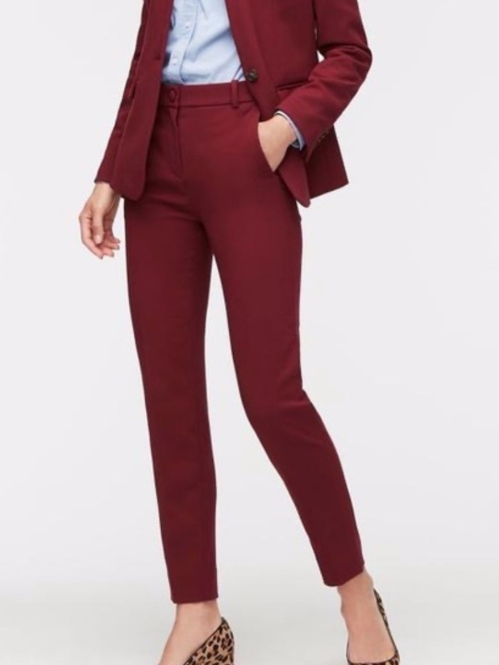 J CREW Cameron slim cropped pant in four-season stretch size 8P Chic 90s Career